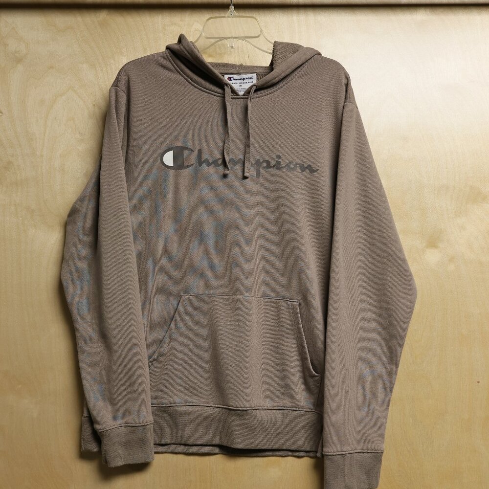 Champion Script Men's Hoodie Tan Size L